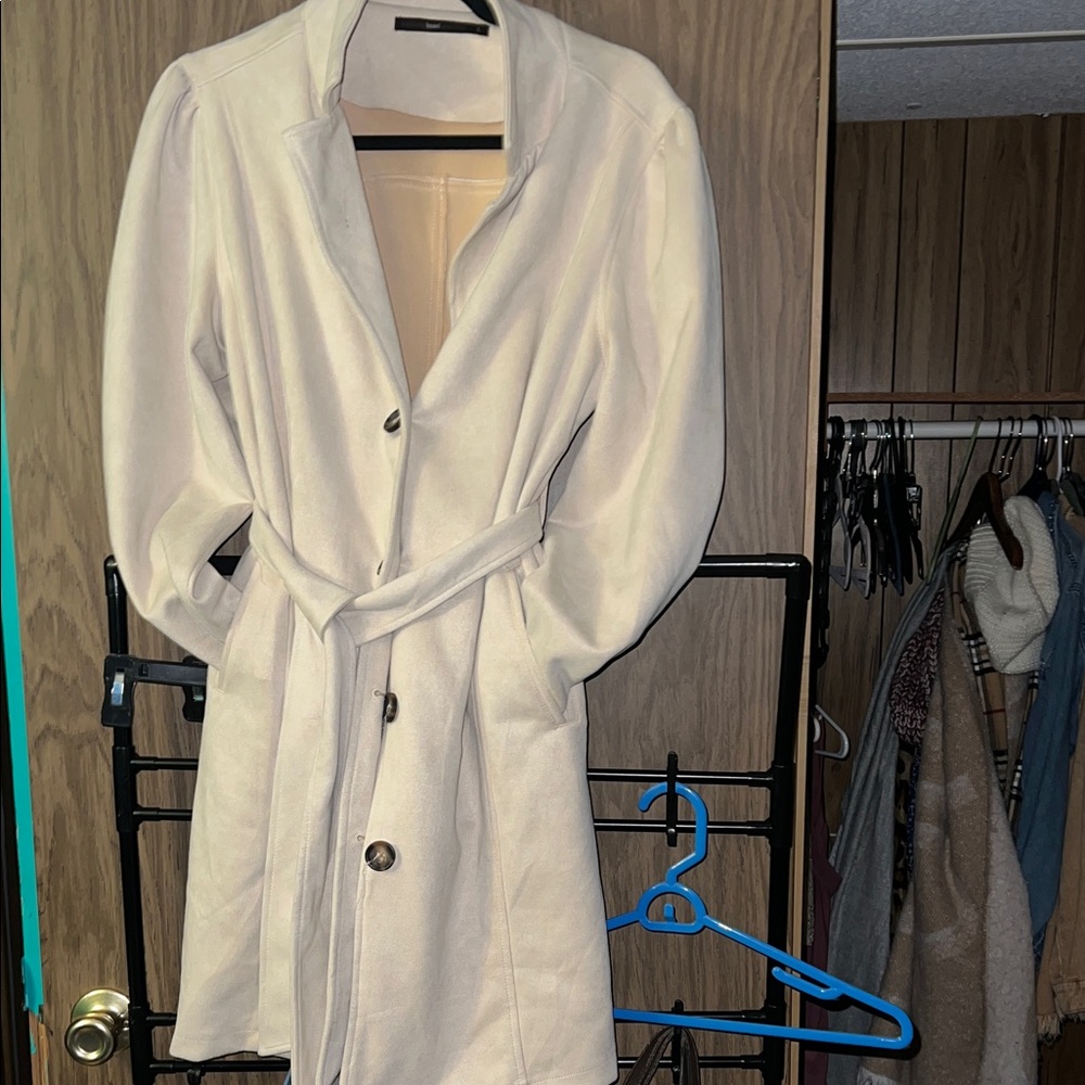 Hazel Cream Trench Coat with Belt